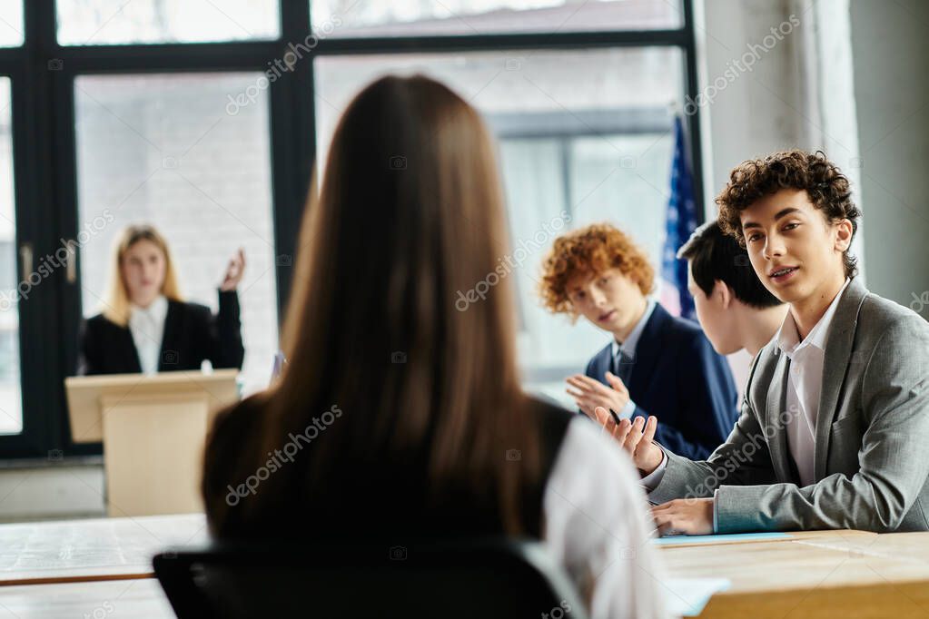Réunion de travail dans une administration publique
